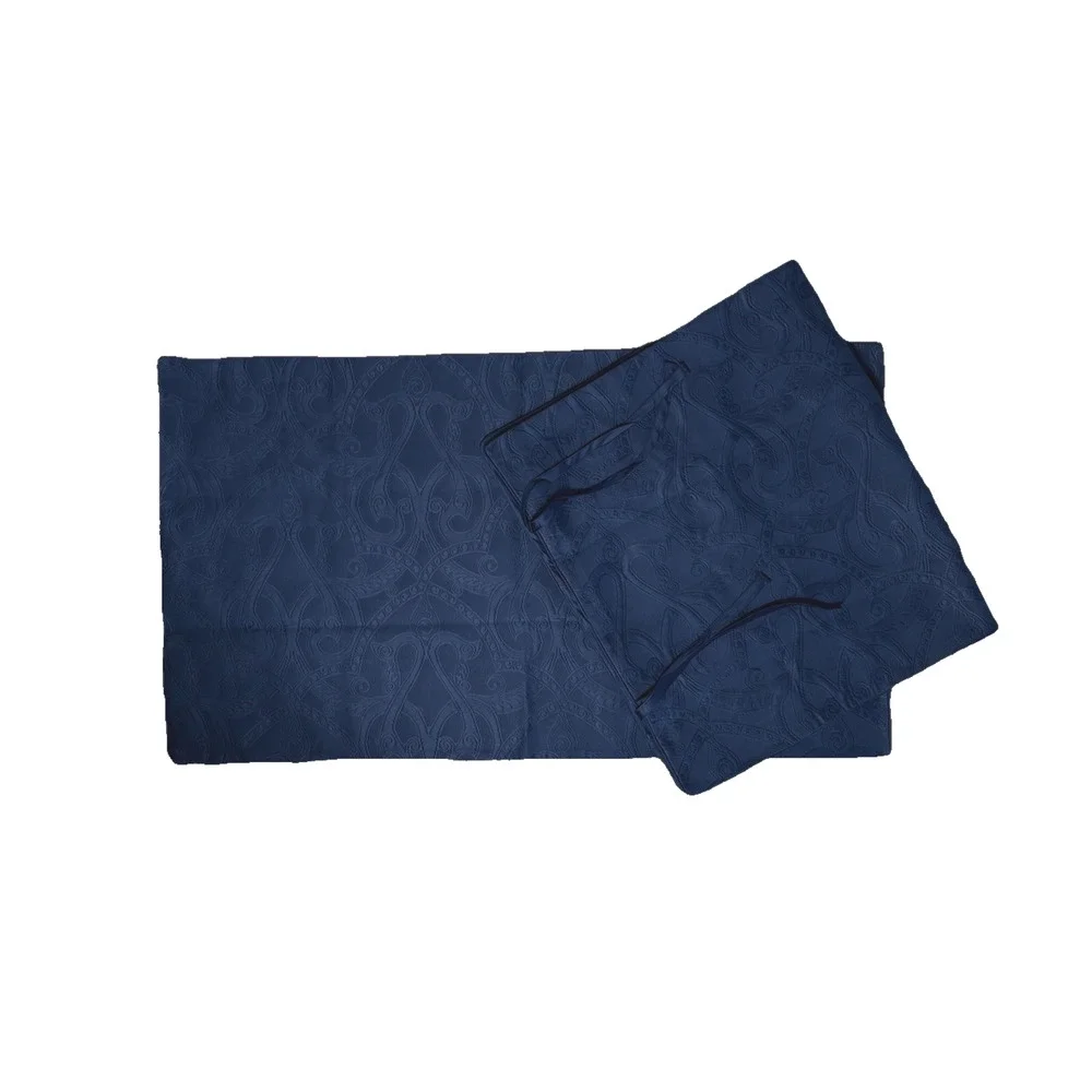 Beautiful Luxury King Shams Chambers Fine Linen Pair Pillowcases Navy Blue Italy